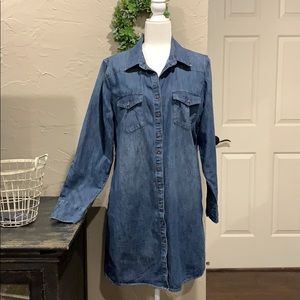 Merona denim shirt dress size XL